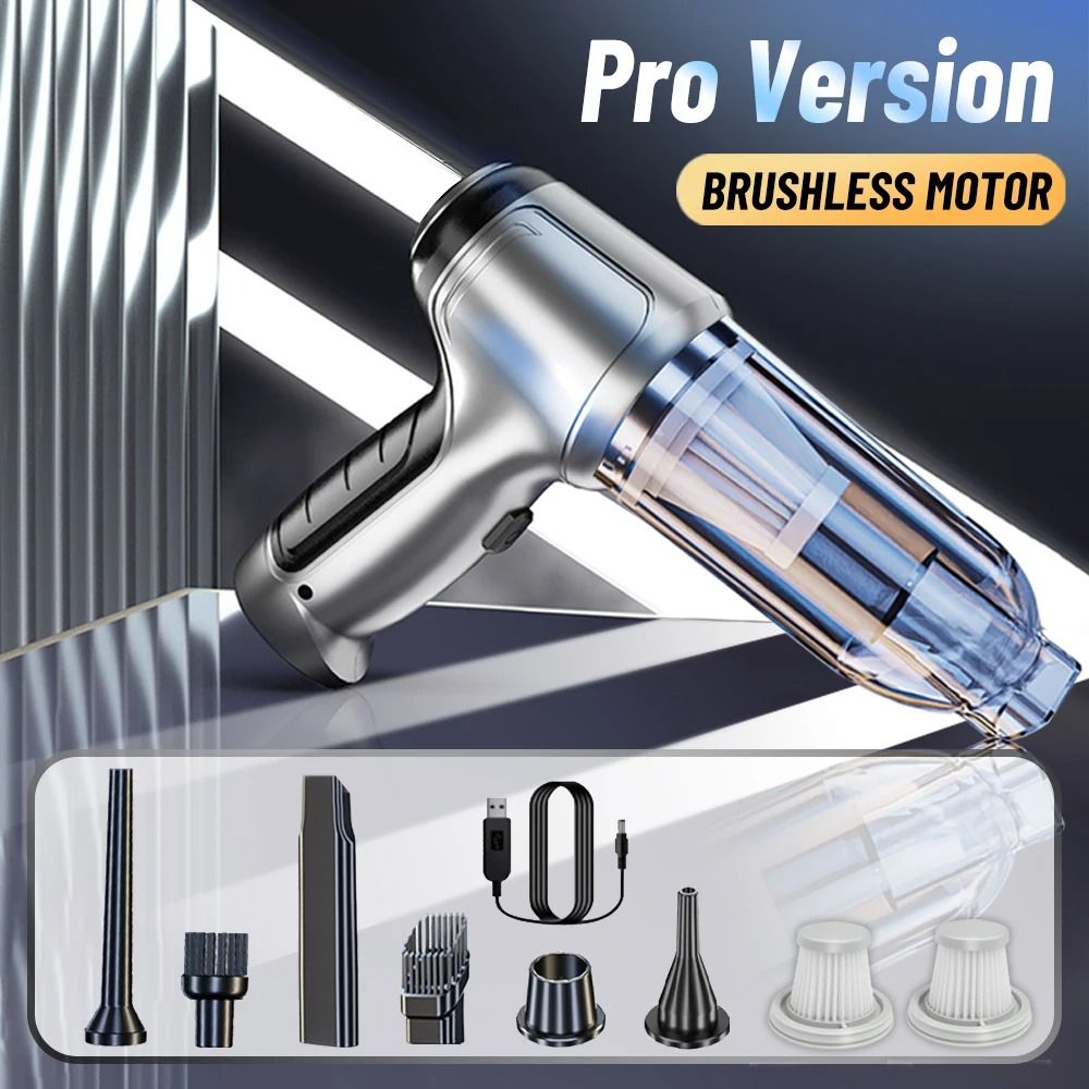 Portable Car Vacuum Cleaner Wireless 95000PA Strong Suction Handheld Vacuum And Blower 8