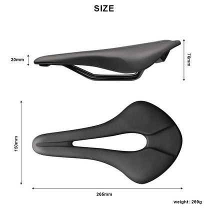 Breathable Hollow Bicycle Saddle PU Leather Soft Comfortable Cushion 5