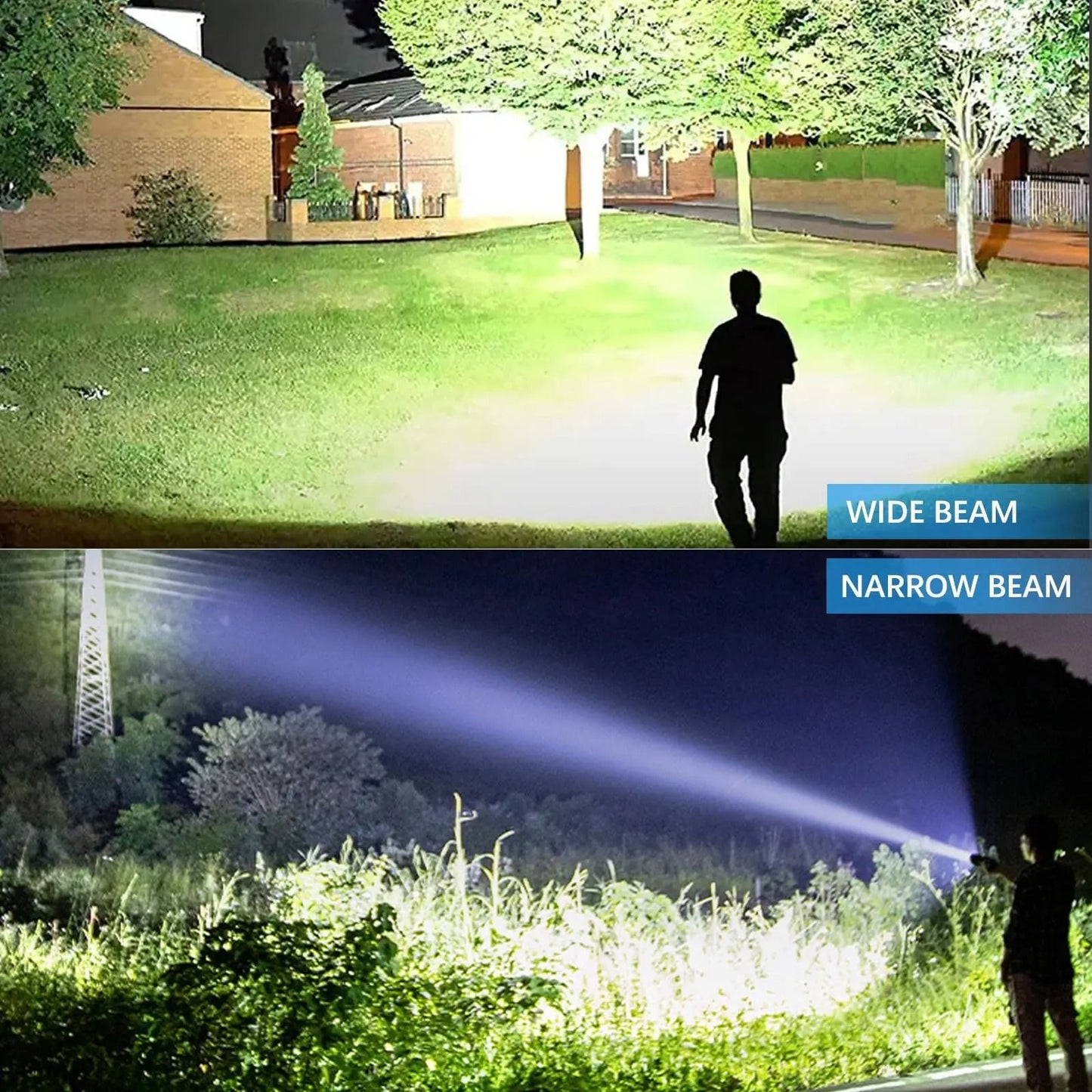 Rechargeable High Lumen Flashlight Waterproof 990000 Lumens With 5 Modes 6