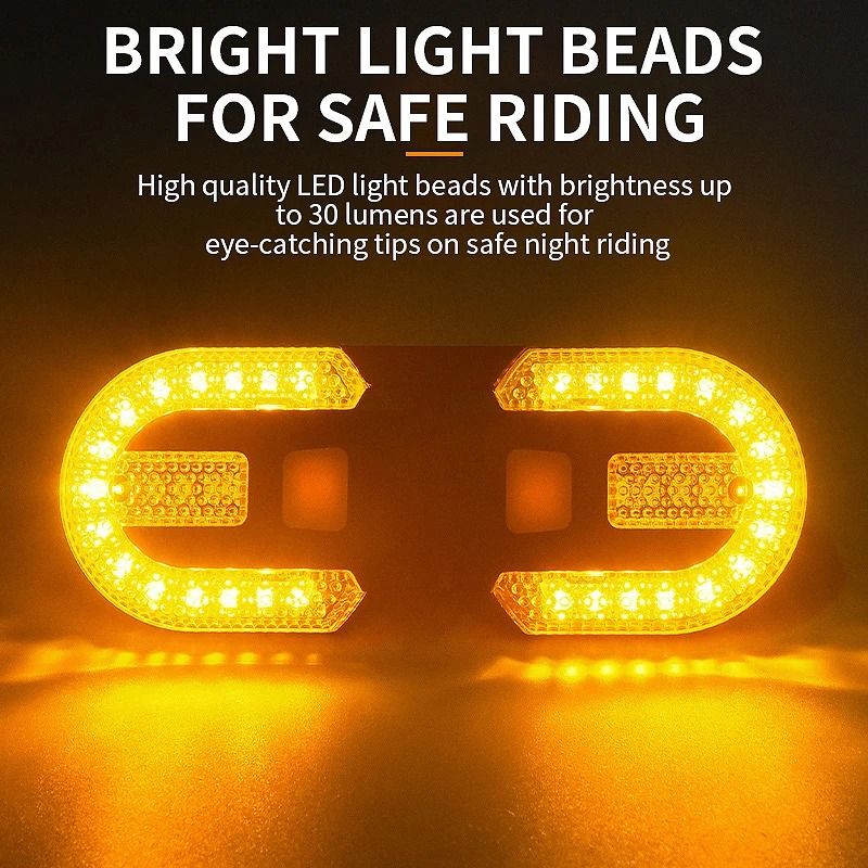 Wireless Bicycle Turn Signal Taillight USB Rechargeable With Remote Control 3