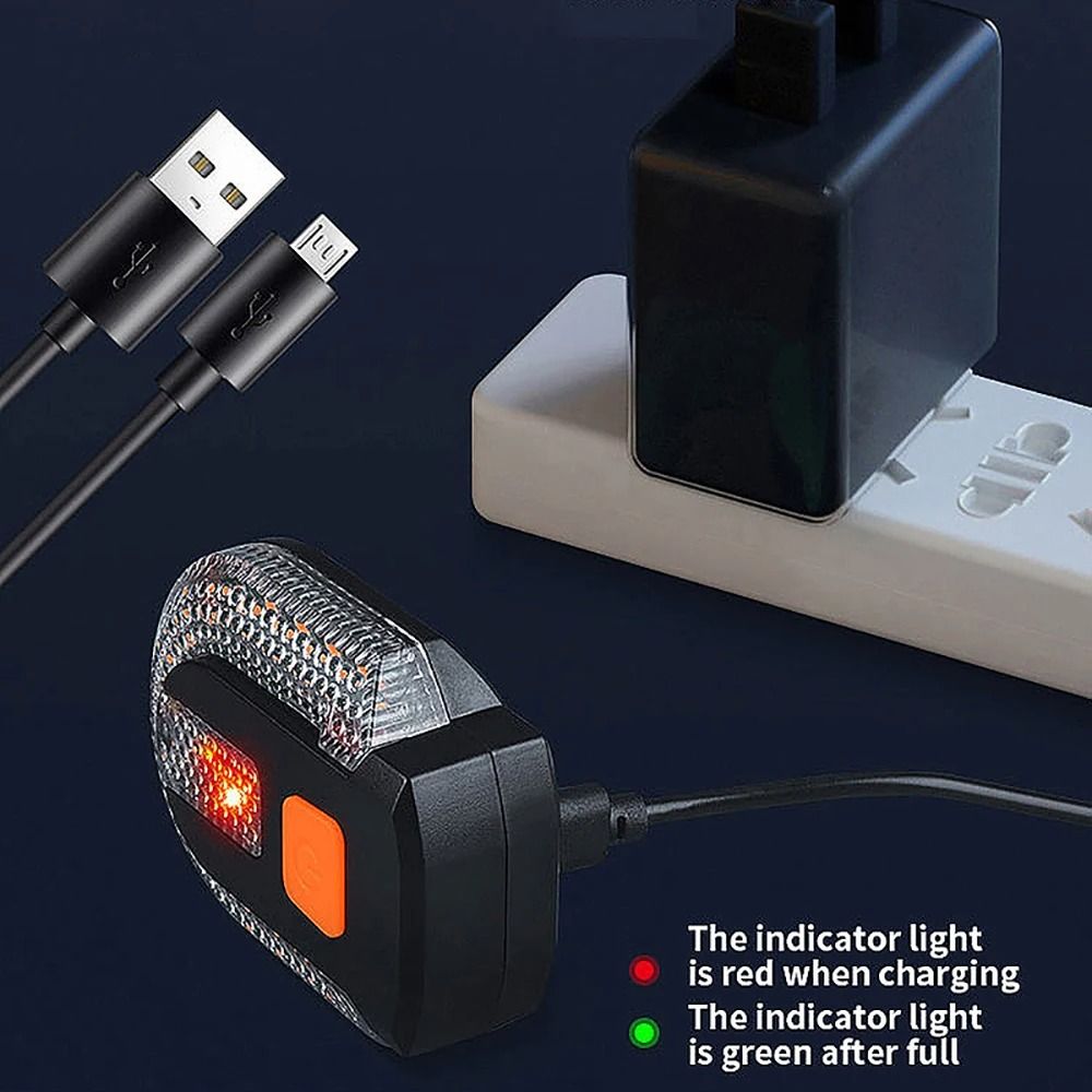 Wireless Bicycle Turn Signal Taillight USB Rechargeable With Remote Control 4