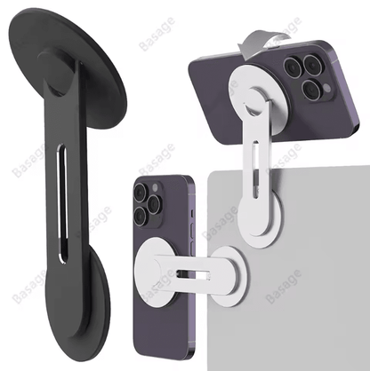 Magnetic Laptop Phone Holder with Adjustable Arm for iPhone and Monitors