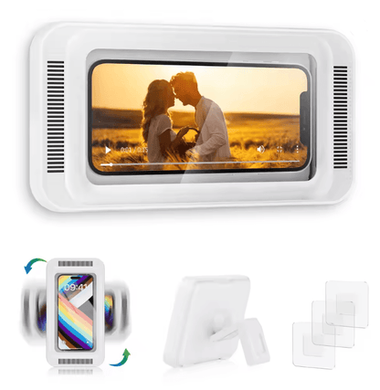 Waterproof Shower Phone Holder With Speaker And 480 Degree Rotation 4