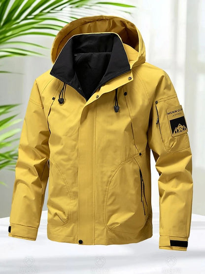 Men Waterproof Softshell Hooded Jacket For Hiking And Camping 1