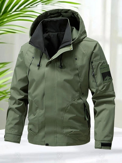 Men Waterproof Softshell Hooded Jacket For Hiking And Camping 2