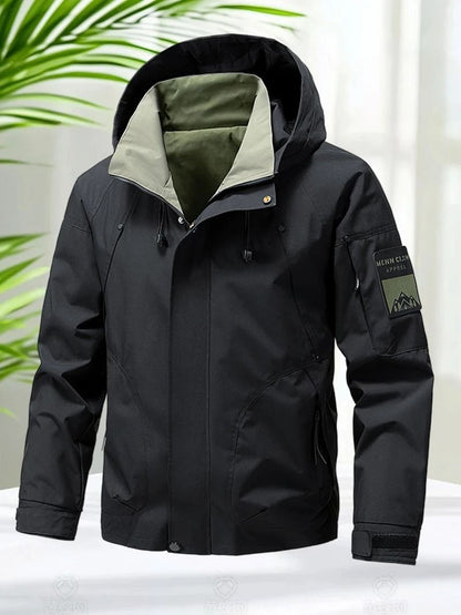 Men Waterproof Softshell Hooded Jacket For Hiking And Camping 3