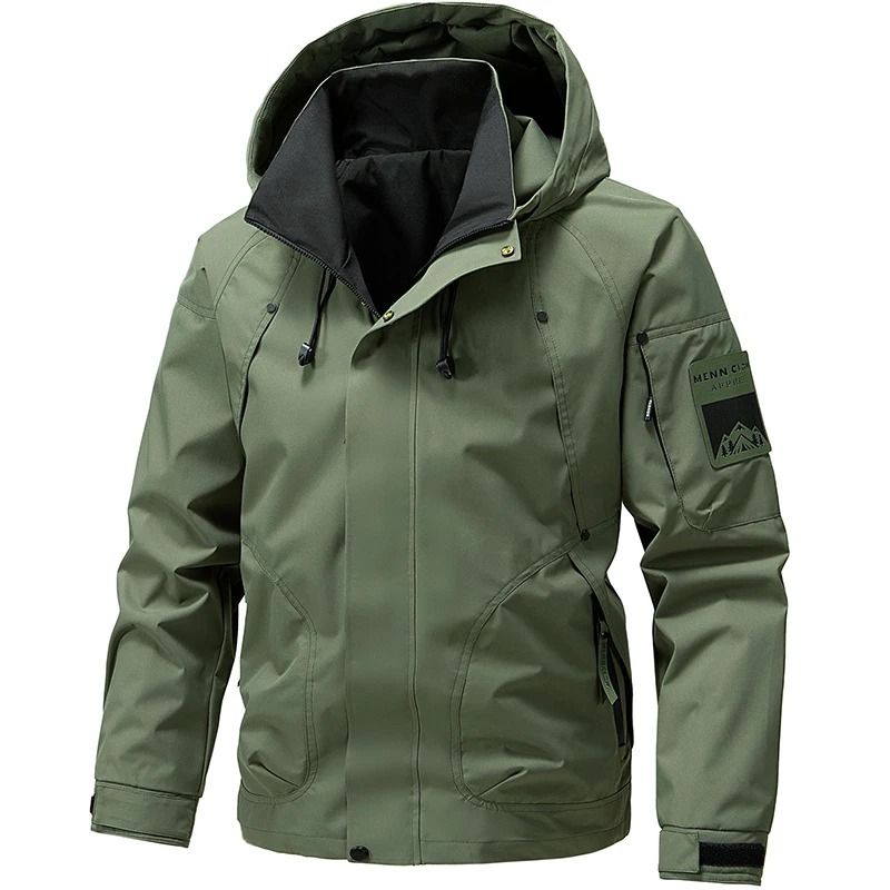 Men Waterproof Softshell Hooded Jacket For Hiking And Camping 8