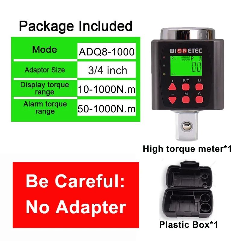 High Precision Digital Torque Meter And Ratchet Wrench Adapter 19