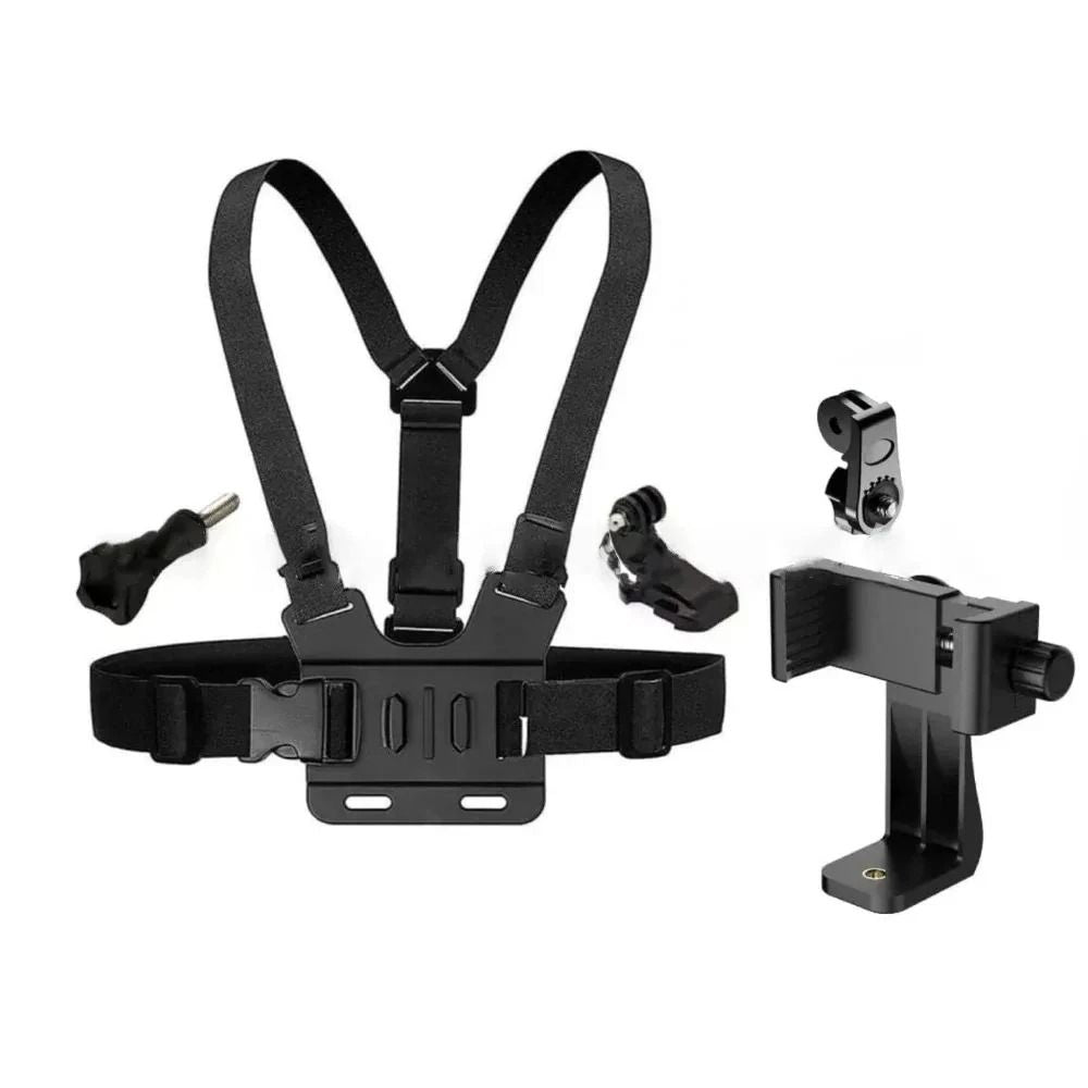 Adjustable Phone Clip Holder With Chest Strap For Sports And Action Cameras 6
