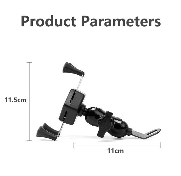 Universal Motorcycle Phone Holder With 360 Degree Rotation For Rearview Mirror Mount 3