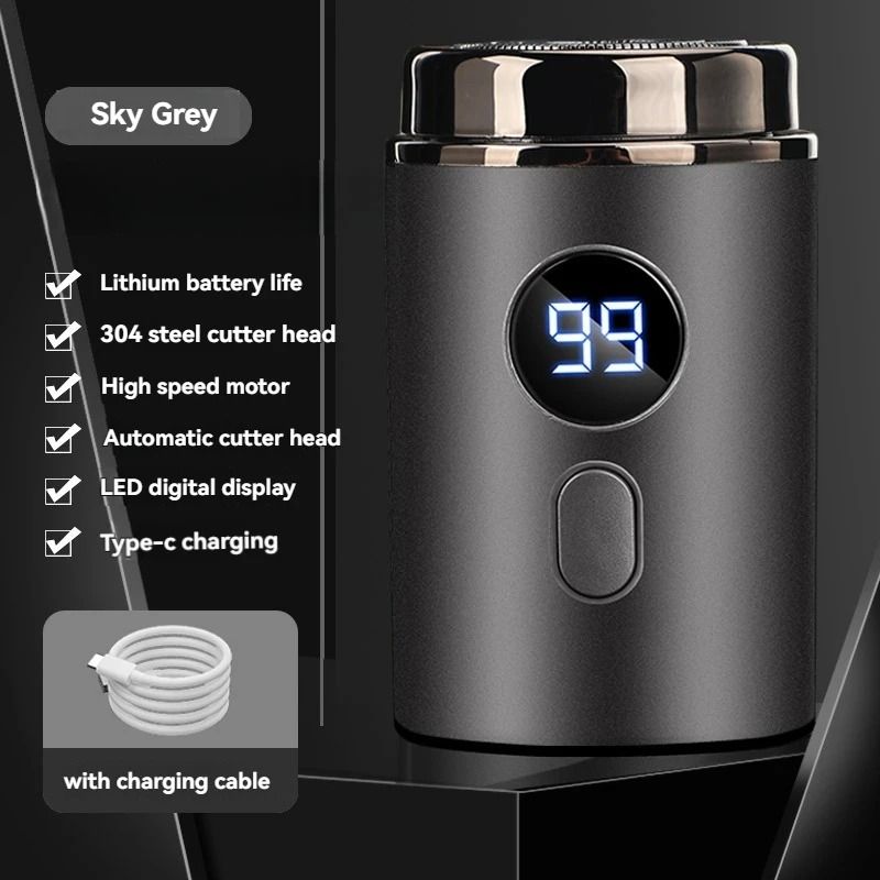 Electric Mini Shaver Rechargeable With Type C Charging And Digital Display 8