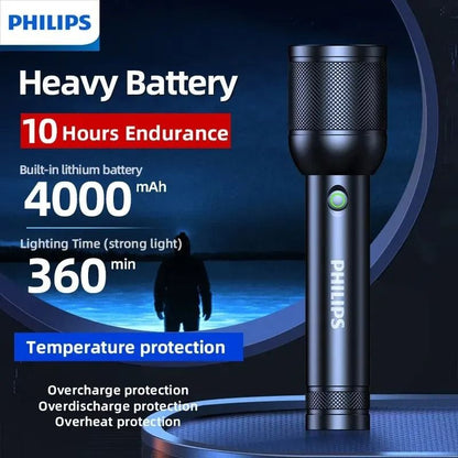 3200 Lumen LED Flashlight with Long Range Beam and Stepless Zoom
