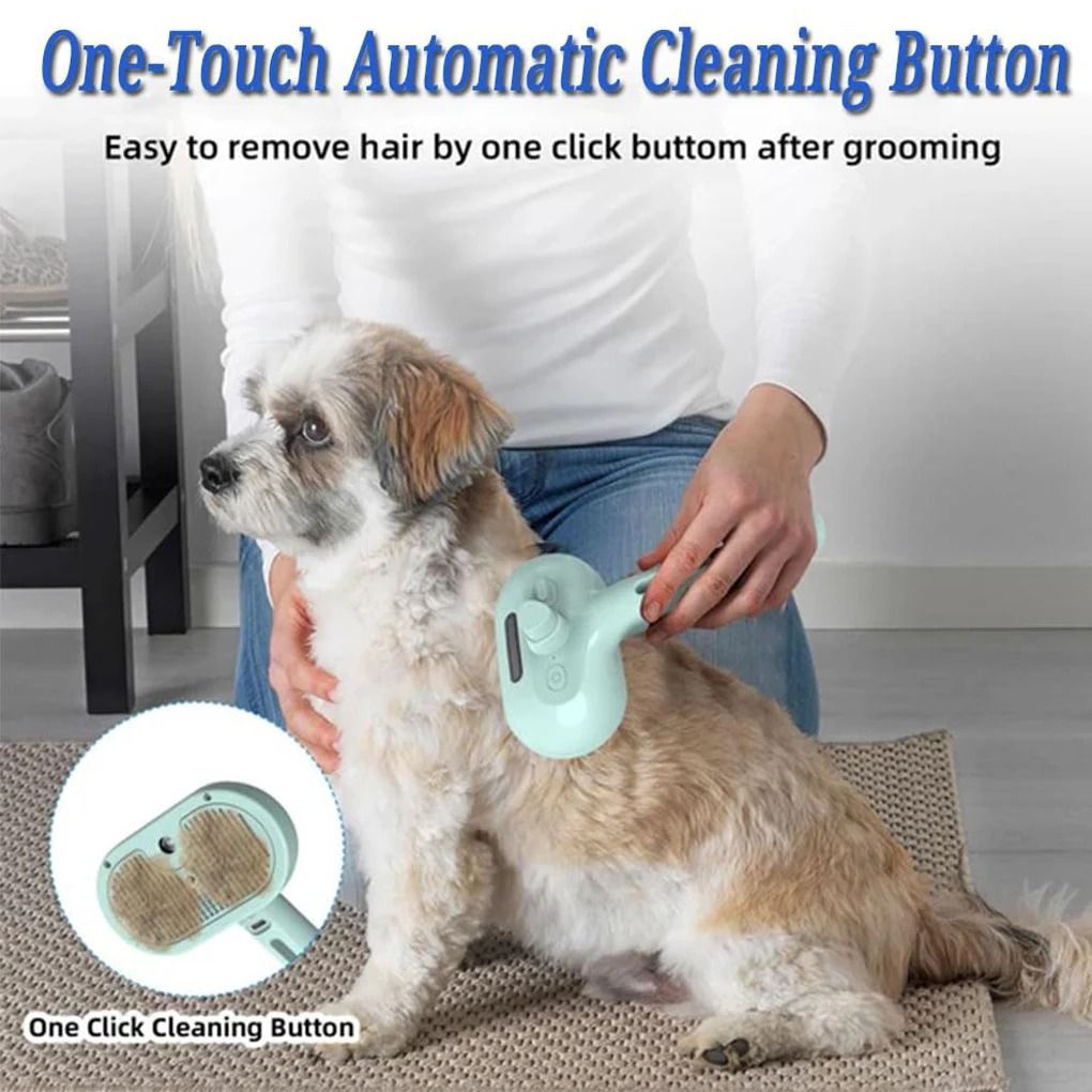 Steam Spray Pet Grooming Brush For Dogs And Cats 2