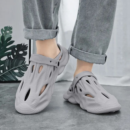Lightweight EVA Garden Clogs For Men Summer Soft Beach Slip On Shoes 2