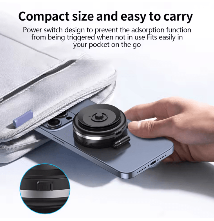 Magnetic Car Phone Holder With Strong Vacuum Suction And 360 Degree Rotation 1
