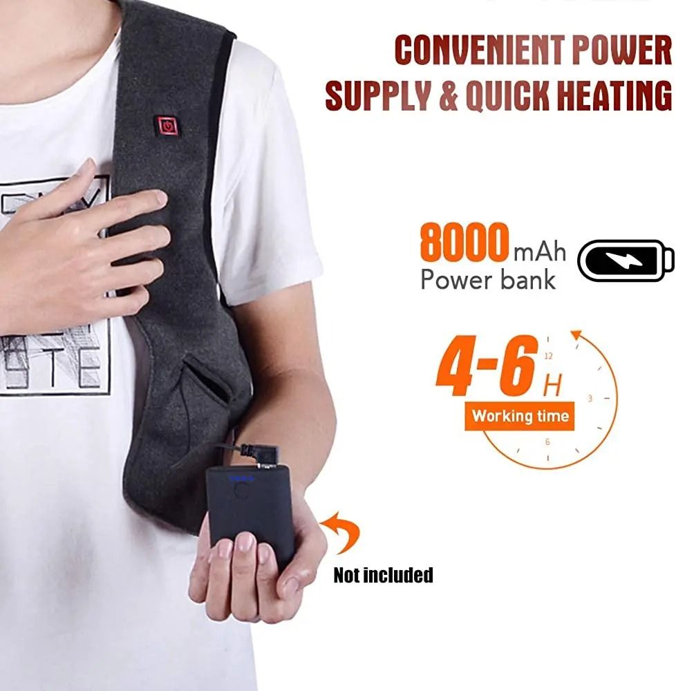 Graphene Heated Vest Electric Jacket For Men Winter USB Heated Coat 2