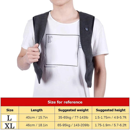 Graphene Heated Vest Electric Jacket For Men Winter USB Heated Coat 3