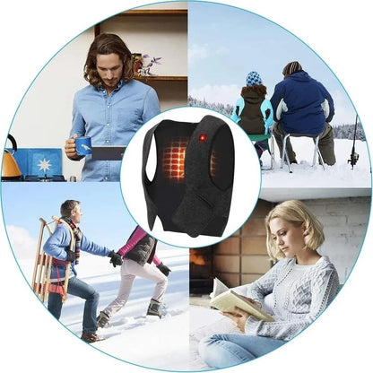 Graphene Heated Vest Electric Jacket For Men Winter USB Heated Coat 4