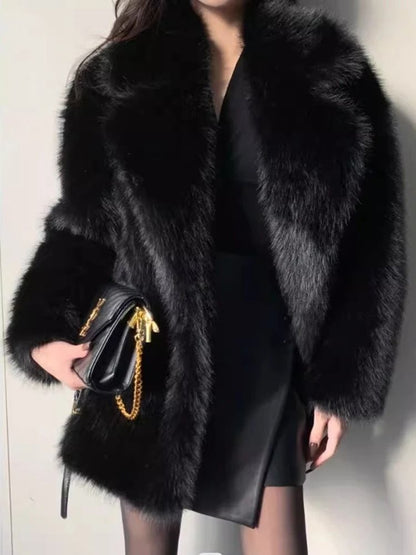 Oversized Faux Fur Coat For Women Soft Fluffy Winter Jacket 11