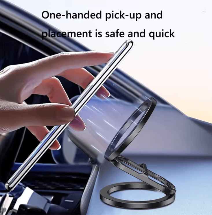 Double Sided Magnetic Phone Stand With MagSafe Ring Holder And Kickstand 2