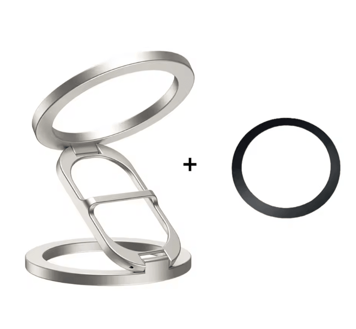 Double Sided Magnetic Phone Stand With MagSafe Ring Holder And Kickstand 4