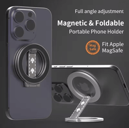 Double Sided Magnetic Phone Ring Holder With MagSafe Kickstand And Grip 1