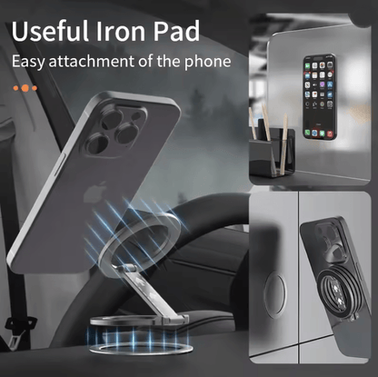 Double Sided Magnetic Phone Ring Holder With MagSafe Kickstand And Grip 2
