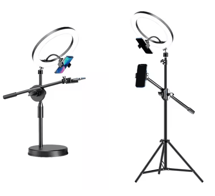 Overhead Tripod With Ring Light And Phone Holder For Photography And Video 2