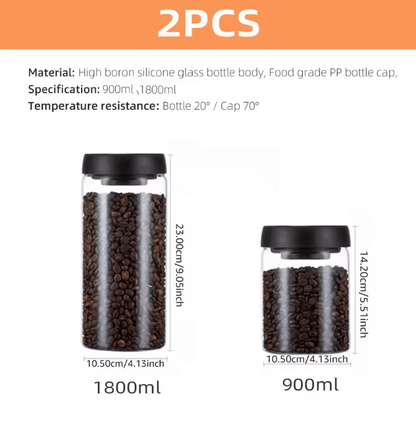 Vacuum Sealed Coffee Storage Jar With Airtight Glass Design 6