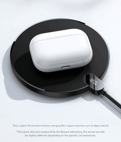 Baseus 15W Fast Wireless Charging Pad With LED Display For Phones And AirPods 2