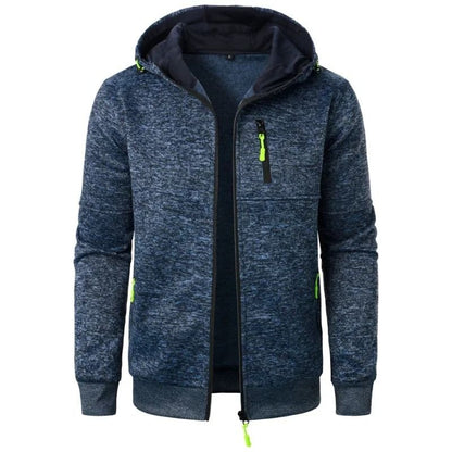 Oversize Hooded Sweatshirt Jacket For Men Winter Warm Zipper Coat 3