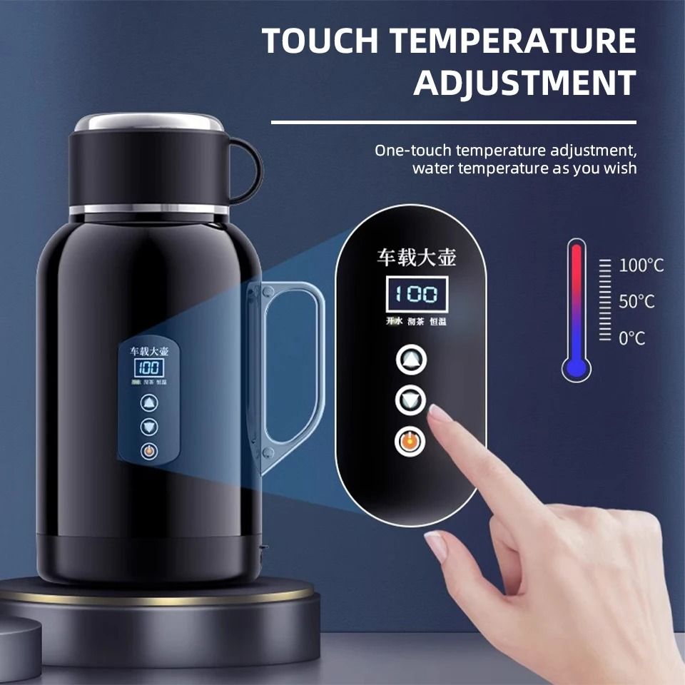 Auto Heating Travel Mug 12V 24V Thermal Insulated Car Cup 4