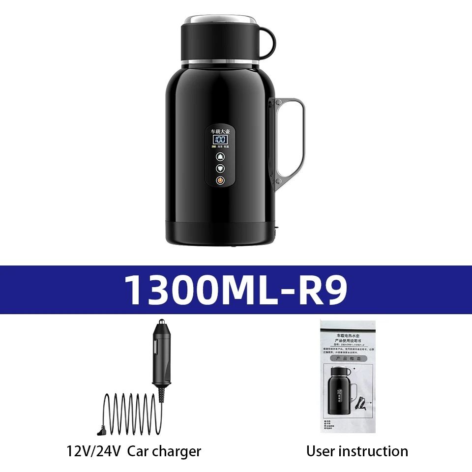 Auto Heating Travel Mug 12V 24V Thermal Insulated Car Cup 6