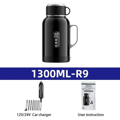 Auto Heating Travel Mug 12V 24V Thermal Insulated Car Cup 6