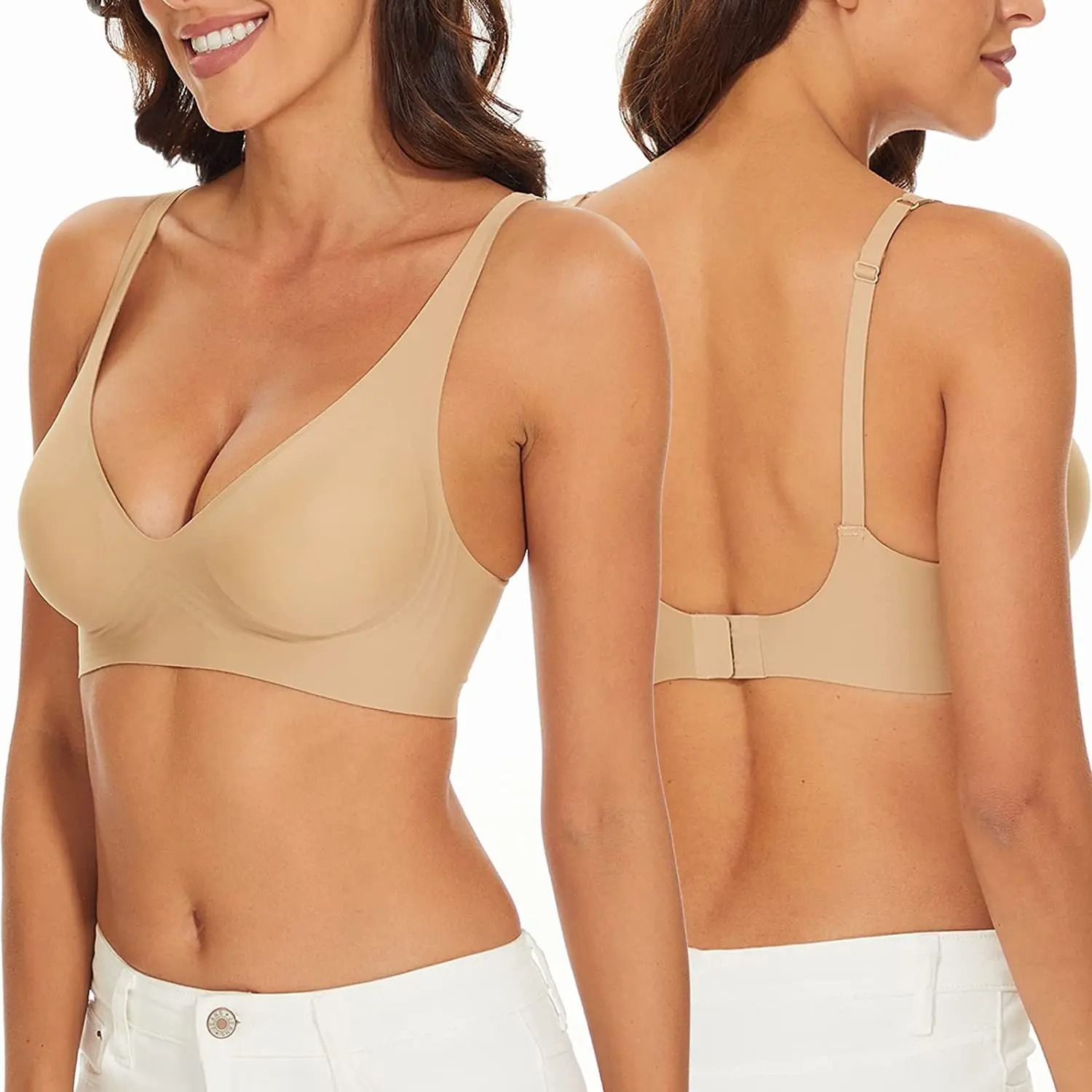 Seamless Wireless Bra For Women Adjustable Padded Bralette 2