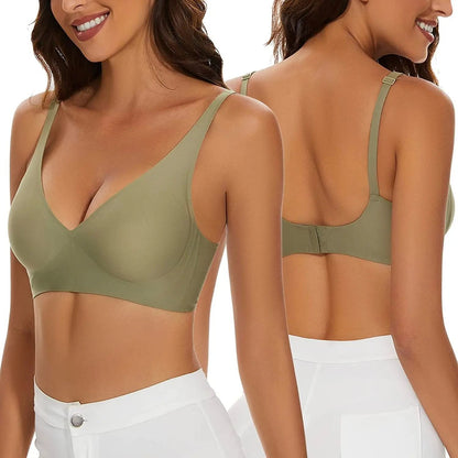 Seamless Wireless Bra For Women Adjustable Padded Bralette 3