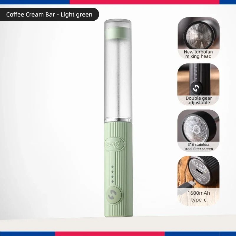 Mini Electric Milk Frother USB Handheld Coffee Whisk Mixer 12