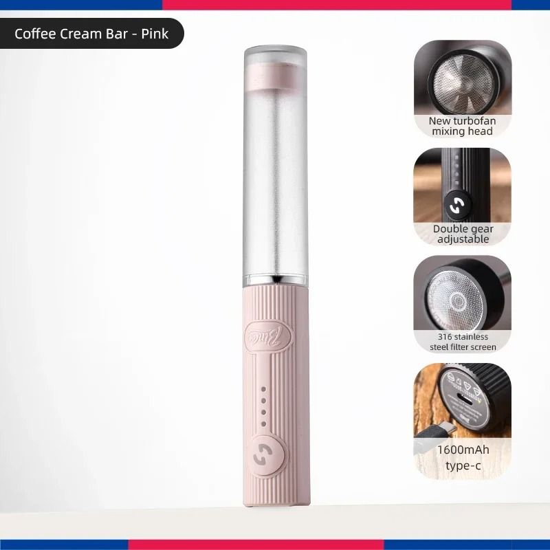 Mini Electric Milk Frother USB Handheld Coffee Whisk Mixer 7