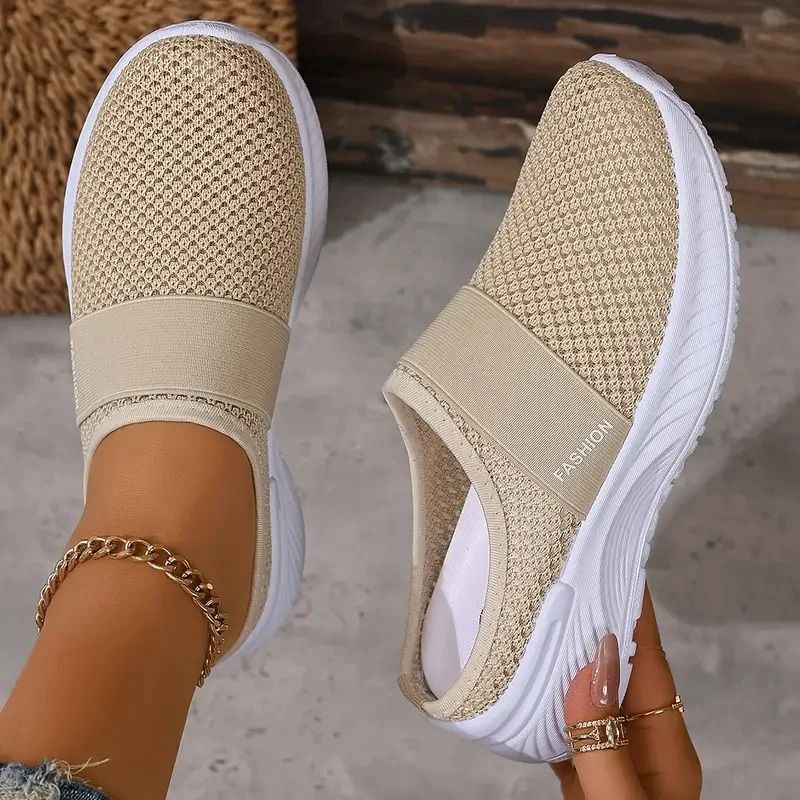 Womens Mesh Slip On Sneakers Comfortable Casual Walking Flats 3