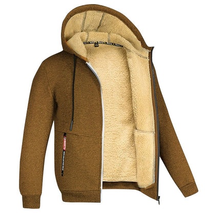 Mens Zip Up Fleece Hoodie Jacket Casual Winter Streetwear 12