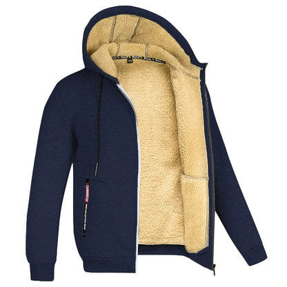 Mens Zip Up Fleece Hoodie Jacket Casual Winter Streetwear 14