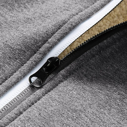 Mens Zip Up Fleece Hoodie Jacket Casual Winter Streetwear 5