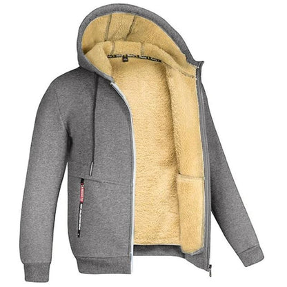 Mens Zip Up Fleece Hoodie Jacket Casual Winter Streetwear 6
