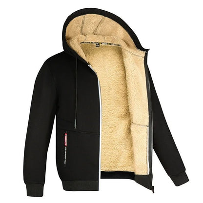 Mens Zip Up Fleece Hoodie Jacket Casual Winter Streetwear 7