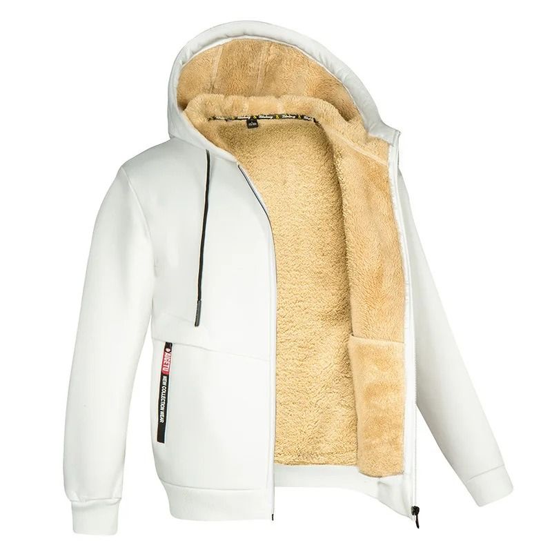 Mens Zip Up Fleece Hoodie Jacket Casual Winter Streetwear 8