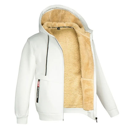 Mens Zip Up Fleece Hoodie Jacket Casual Winter Streetwear 8