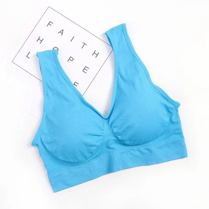 Plus Size Seamless Sports Bra Set With Pads Wireless Comfort Fit 2