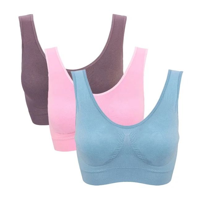Plus Size Seamless Sports Bra Set With Pads Wireless Comfort Fit 9