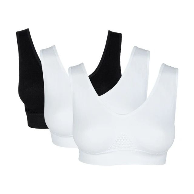 Plus Size Seamless Sports Bra Set With Pads Wireless Comfort Fit 15