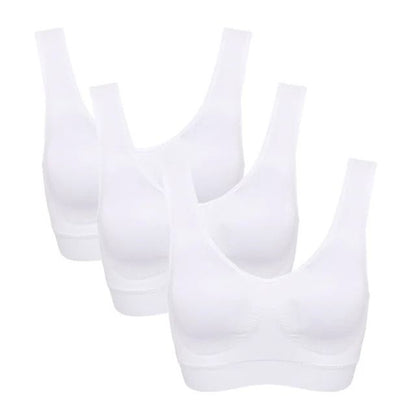 Plus Size Seamless Sports Bra Set With Pads Wireless Comfort Fit 17